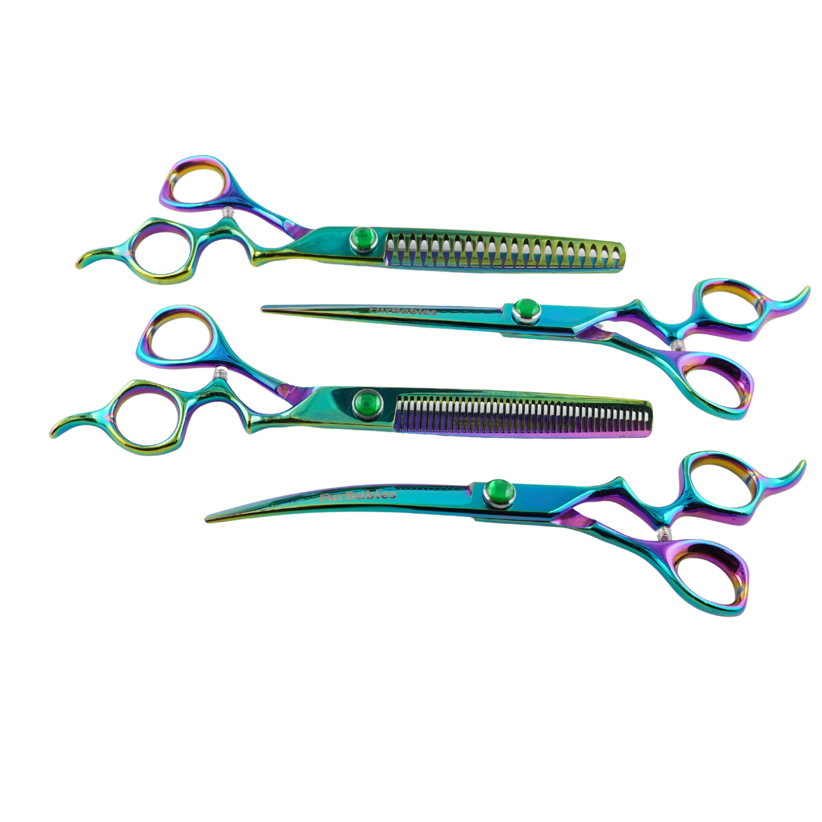 Envy Series Shears 7" Set-Laser Mismarked Green Color