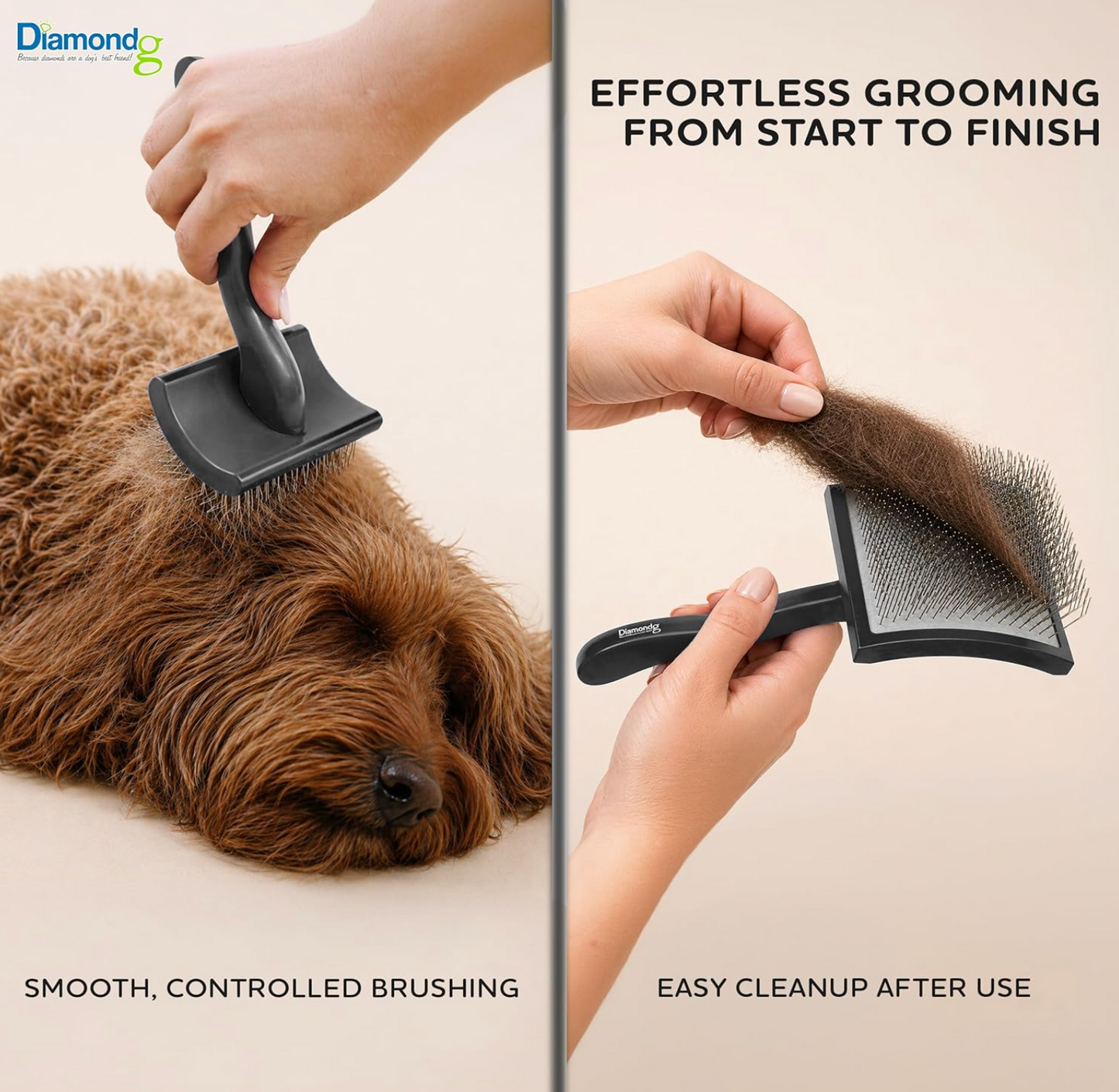 Diamondg Pet Slicker Brush for Dogs & Cats