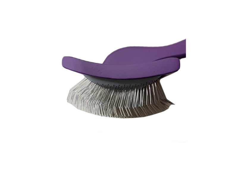 Slicker Brushes Curved Pins With Ergonomic Wooden Handles