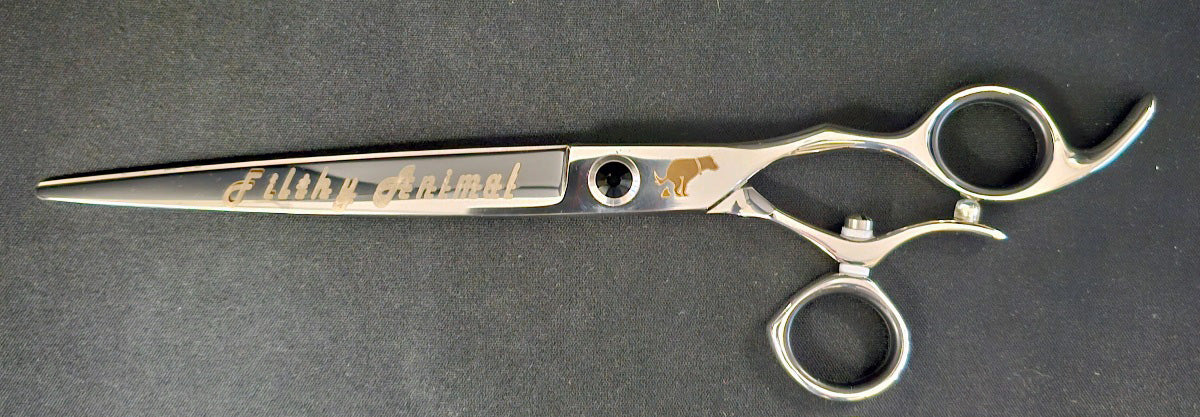 Filthy Animal 8" Swivel Thumb 440C Stainless Shear Straight & Curved
