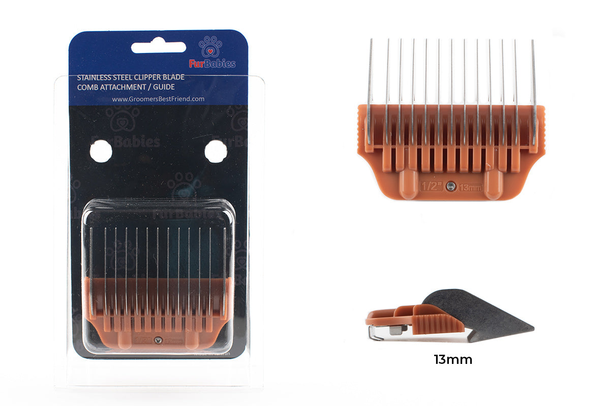 8-Pack FurBabies Wide Clipper Blade Combs (Small/Large Combo Pack)