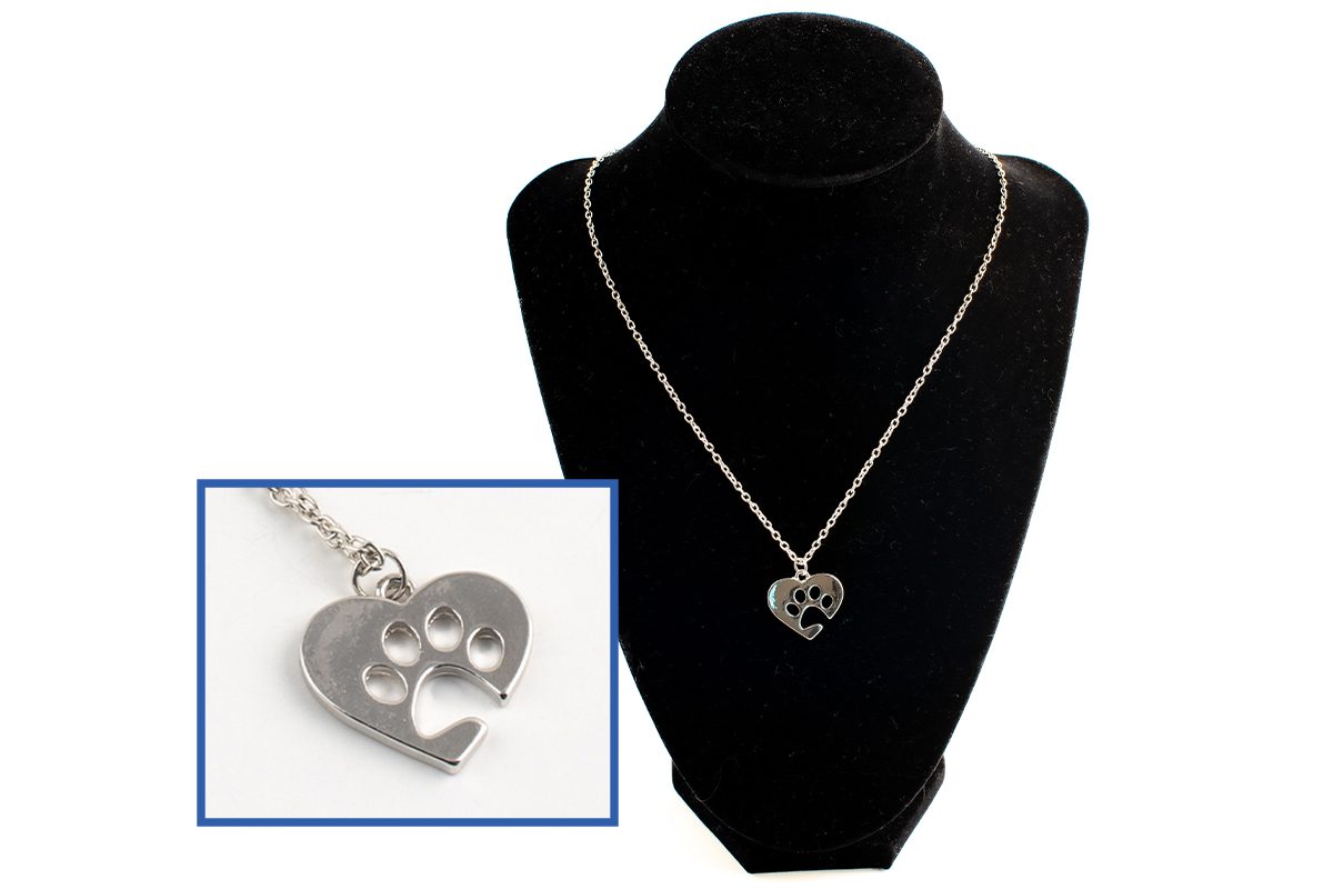 Paw In A Heart Necklace