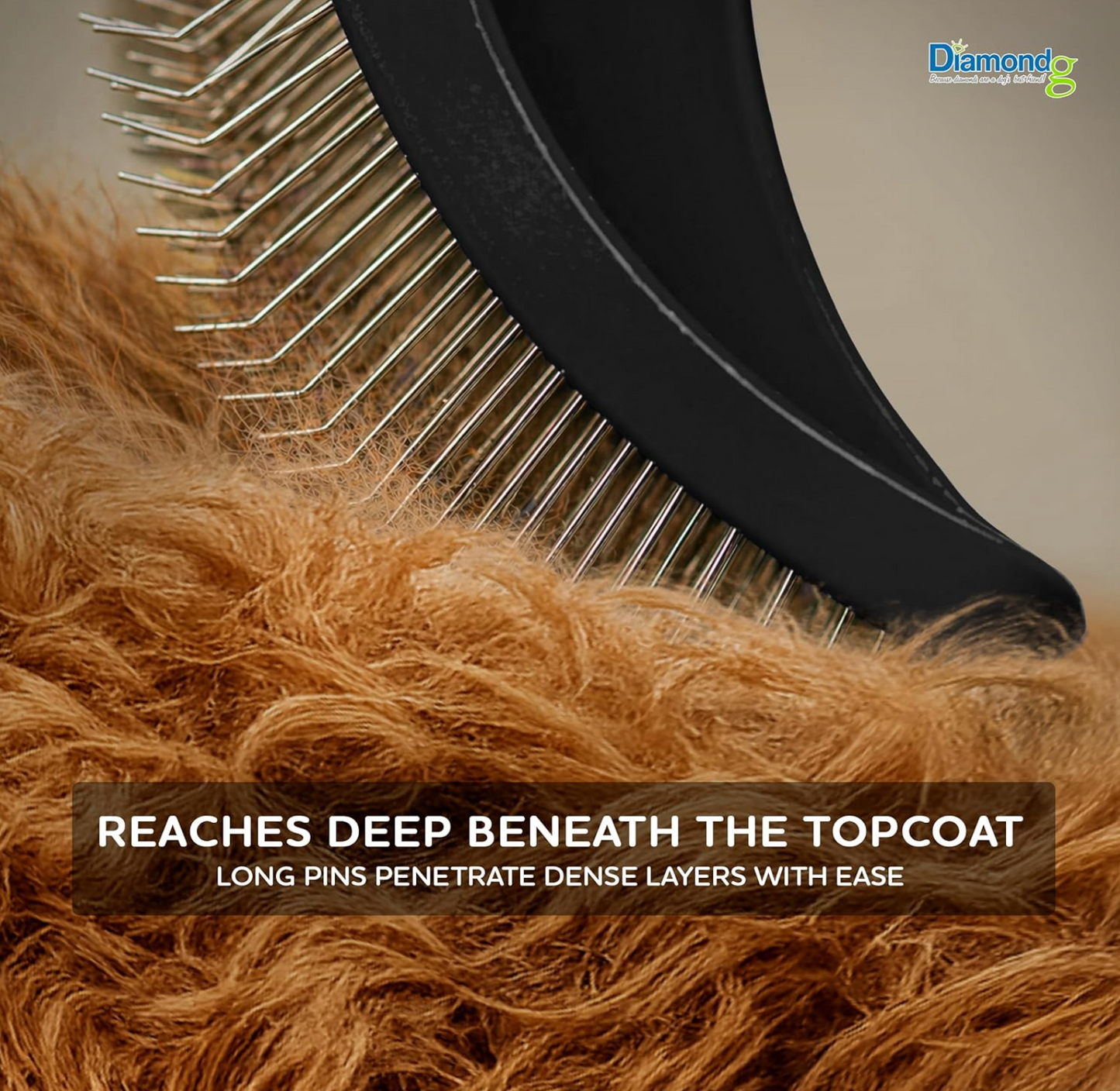 Diamondg Pet Slicker Brush for Dogs & Cats